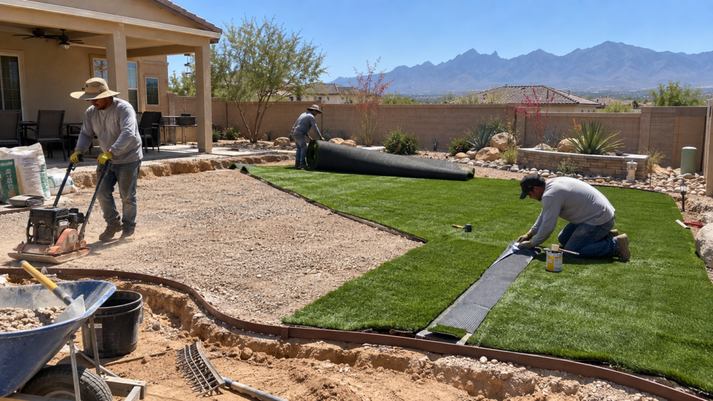 el-paso-artificial-turf-installation-crew-base-seaming